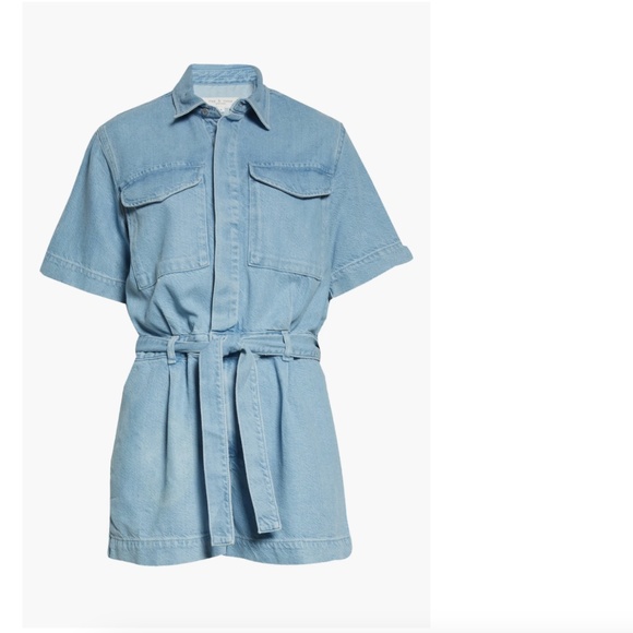 NWT $350 rag & bone Tie Waist Denim Romper in sizes XS, Small and X-Large! - Picture 7 of 10